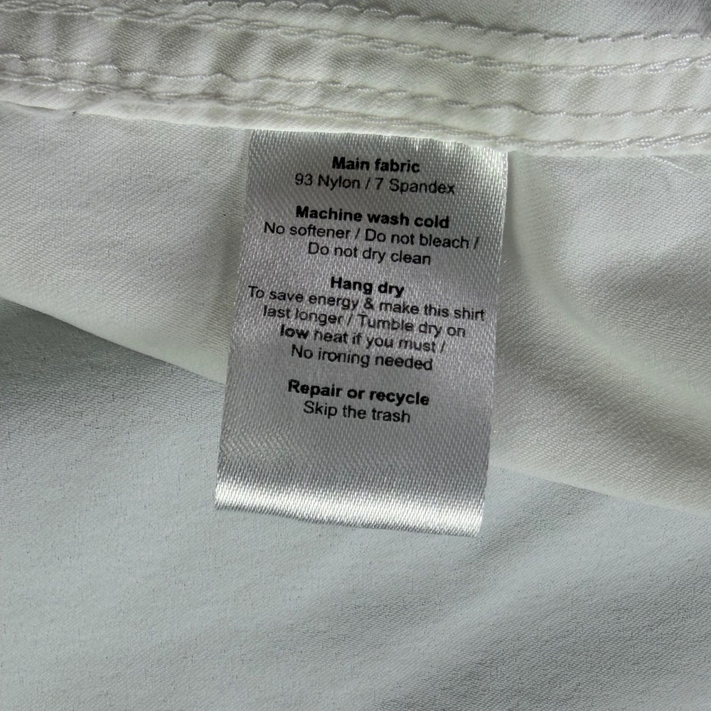 Poncho Outdoors White Long Sleeve Button Shirt Men Medium Regular Fit Embroidery - Picture 9 of 14